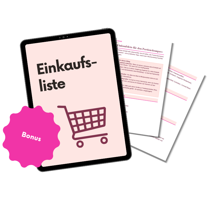 Mockup der Einkaufsliste